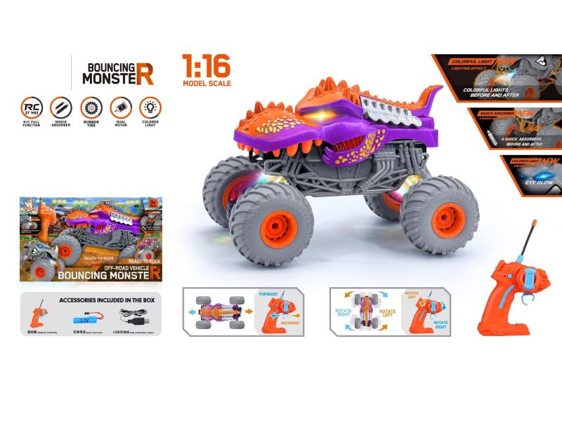 1:16 Hot Wheels Dinosaur Climbing Remote Control Car