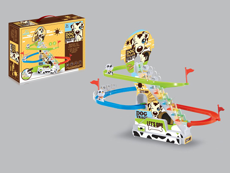 Spotted Dog B/O Slide Track Toy With Lights And Music