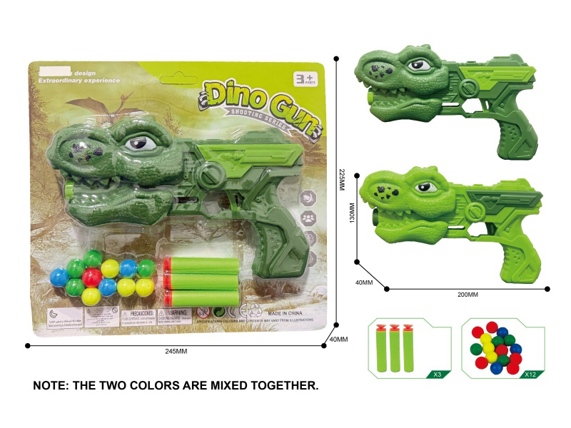 Dinosaur Soft Bullet & Ping Pong Ball Gun Set