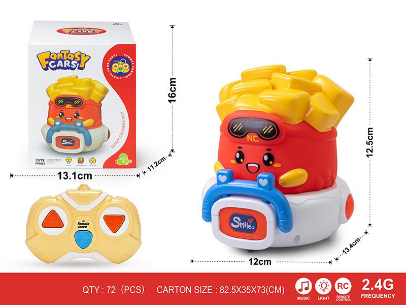 2.4G 3-Channel Remote Control Vinyl French Fry Car(With Lights And Music)