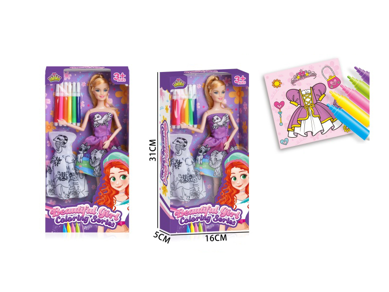 Diy Colored Graffiti Clothes Doll