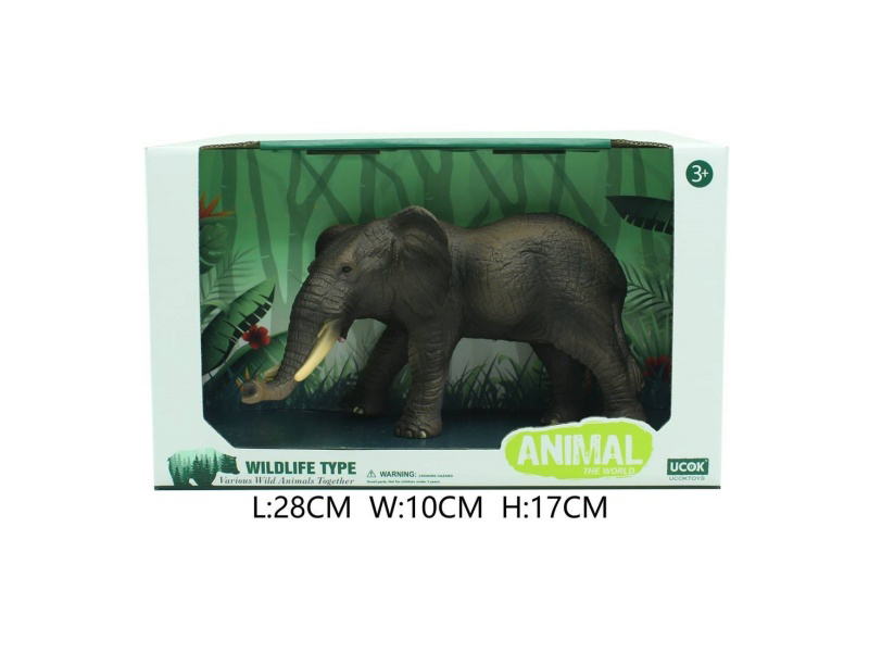 8-Inch Rubber-Lined Cotton-Filled Elephant