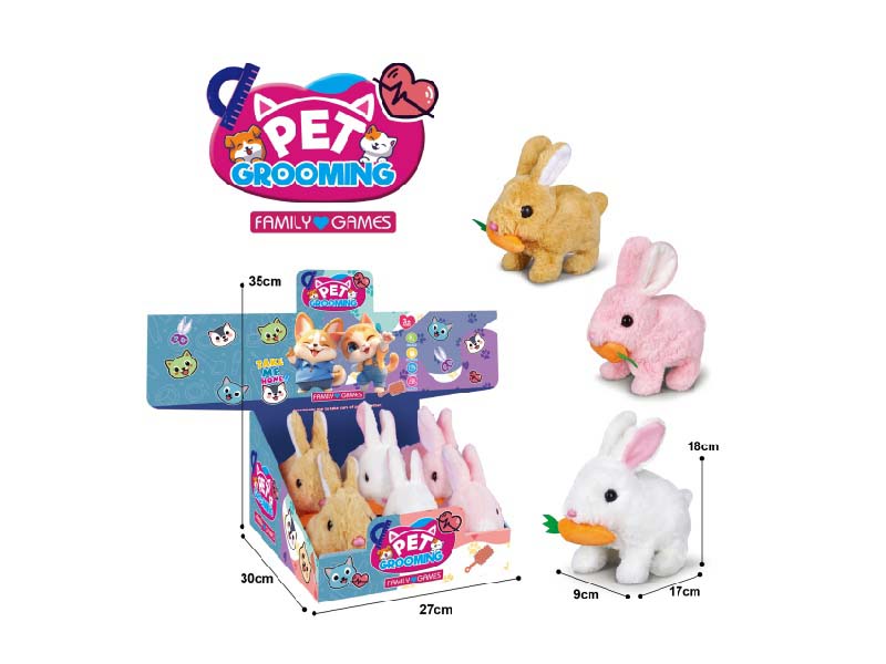 B/O Plush Radish Rabbit (Mixed Pack Of Three)
