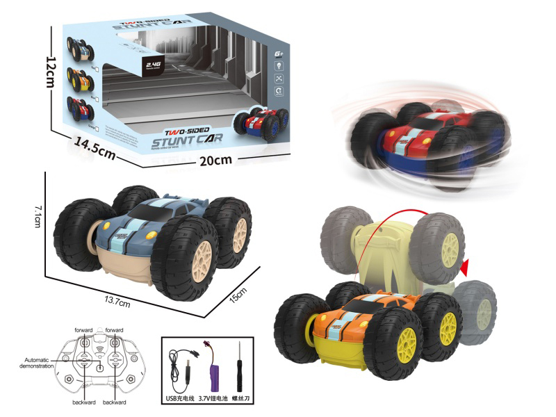 Remote-Controlled Double-Sided Stunt Car (2.4G Battery Pack)