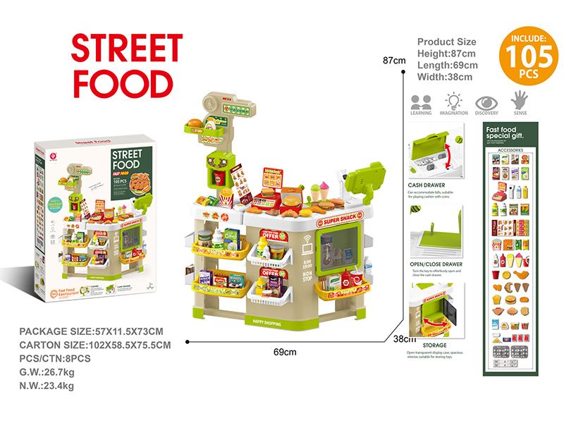 Supermarket Counter Play Set 86pcs