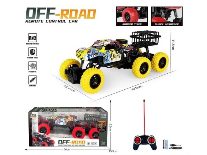 Four-Way Six-Wheel Climbing Vehicle With Lights (1:16)