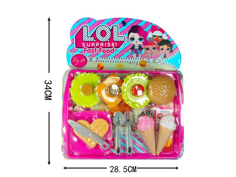 Simulation Hamburger Ice Cream Waffle Set