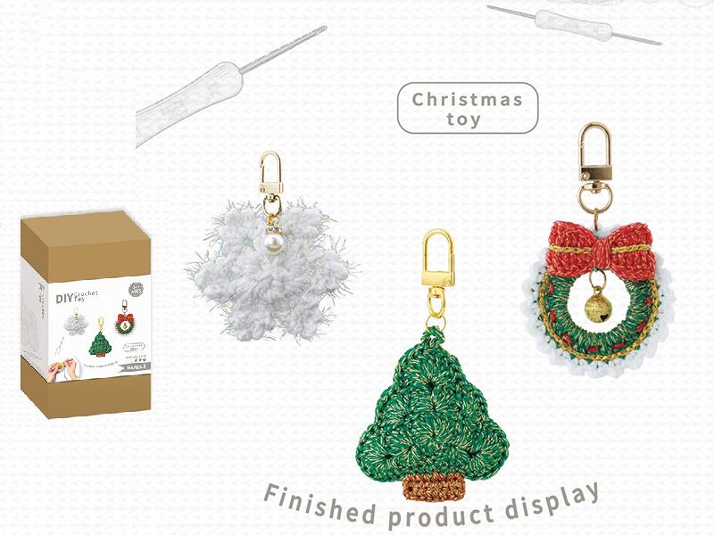 DIY Crochet Christmas Pendants 3pcs(Including Making Tools)
