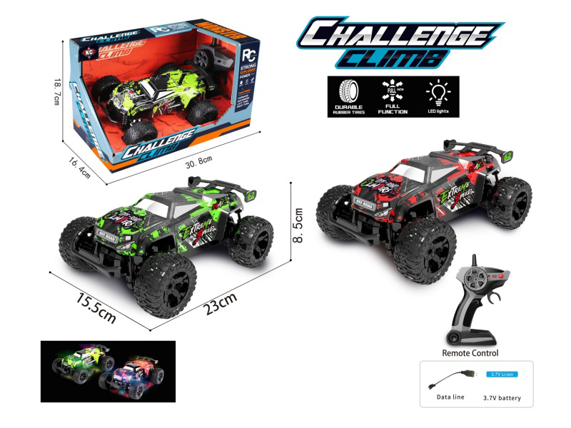 2.4G 1:18 4Ch High-Speed Off-Road Remote Control Vehicle (Lights, Battery Included)