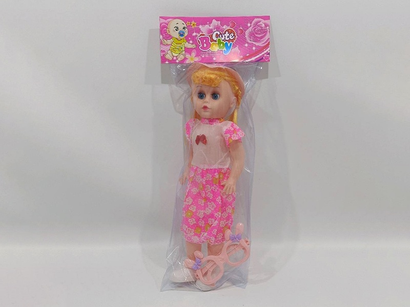 18" Doll With Glasses