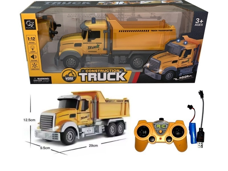 2.4G Six-Way Remote Control Engineering Vehicle With Sound And Light