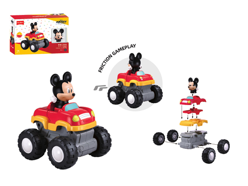 Mickey Series Assembly Friction Car 9pcs