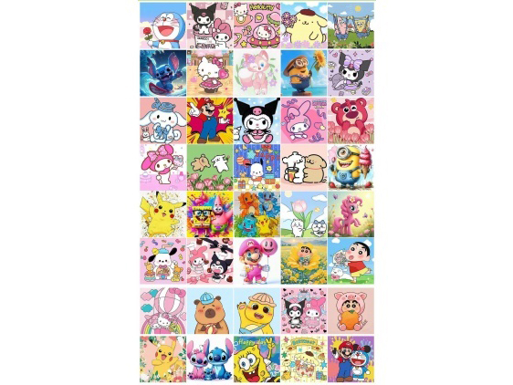 Bkg Cartoon Comic Series - Diamond Sticker Diy Handmade With Picture Frame 5D Diamond Painting 20X20