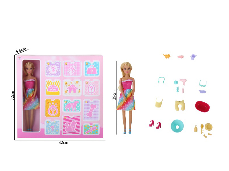 11.5-Inch Injection-Molded Hand-Blown Air Body Barbie Doll Set