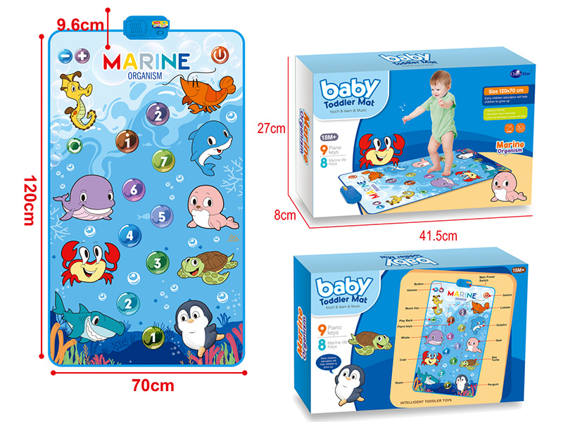 Cartoon Sea Animal Pattern Baby Toddler Music Mat