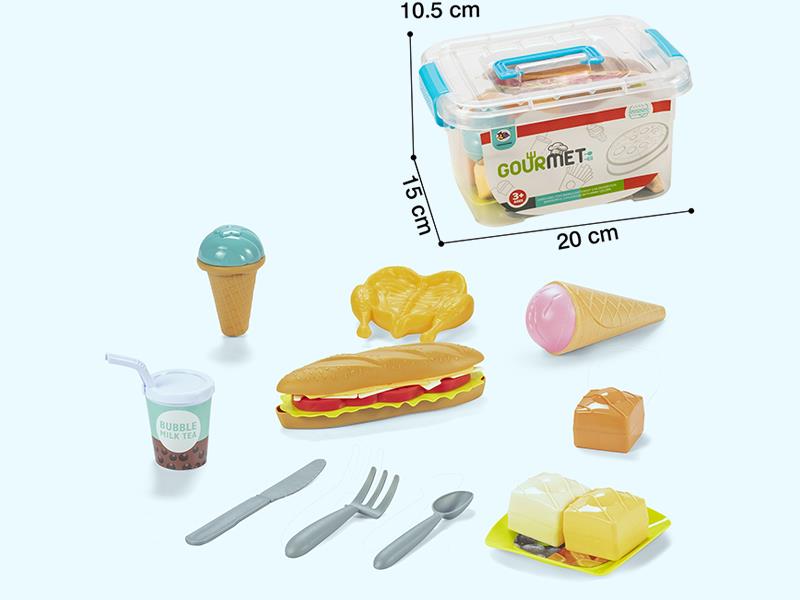 Simulated Hamburger Toy Set 12pcs