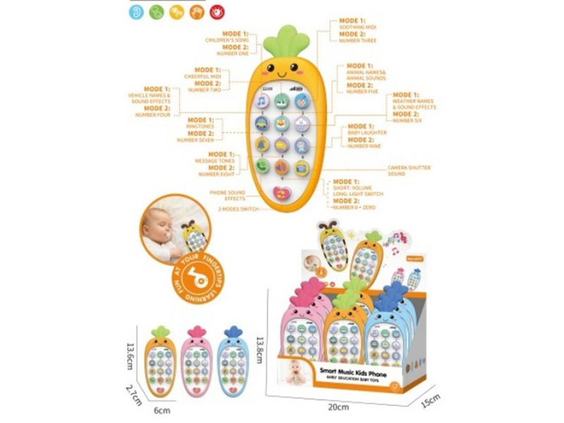 A Set Of 12 Kids Music Toy Mobile Phones