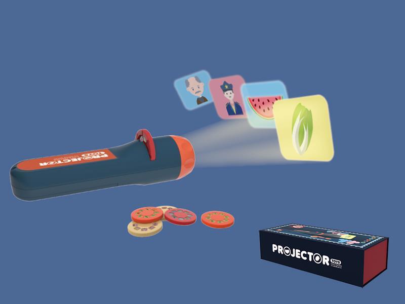 Projection Electric Torch(Blue)