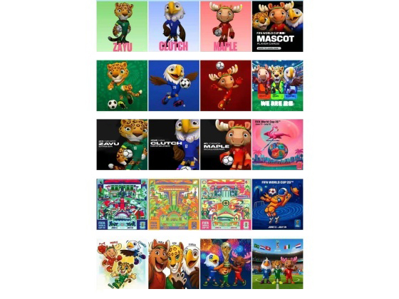 2026 World Cup Mascot Diy Handmade Frame Diamond Painting 30X30