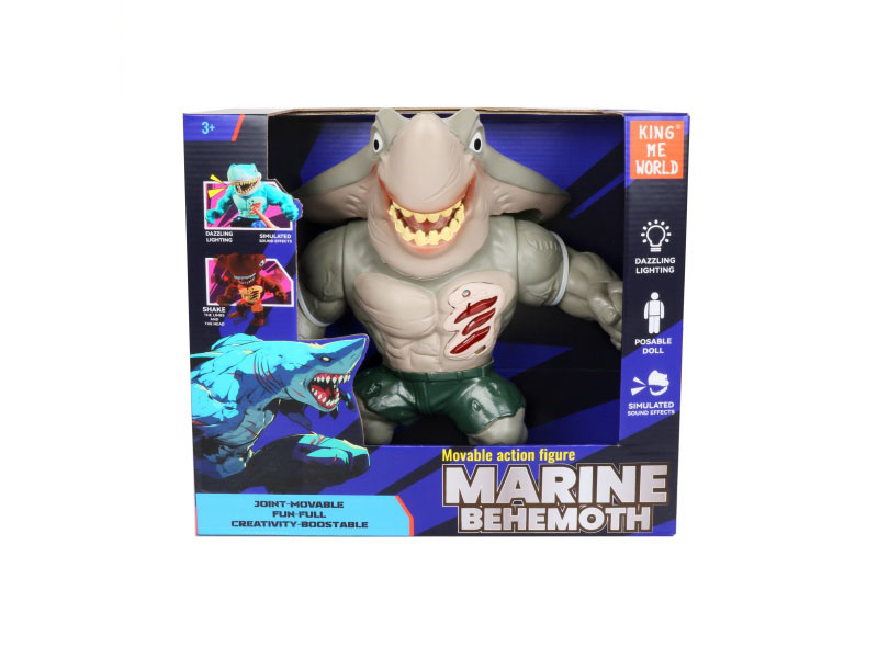 Hard Plastic Large Shark Action Figure