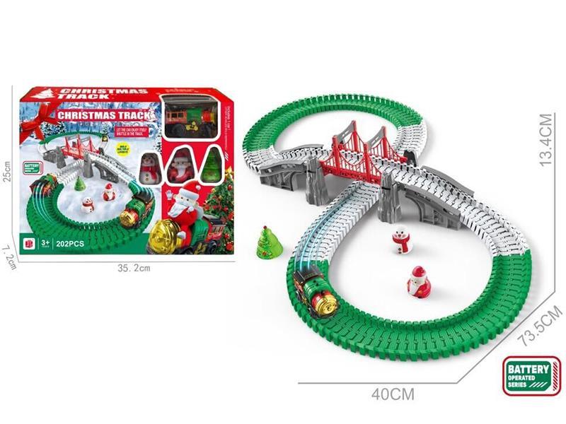 Electric Christmas Rail Car 202pcs