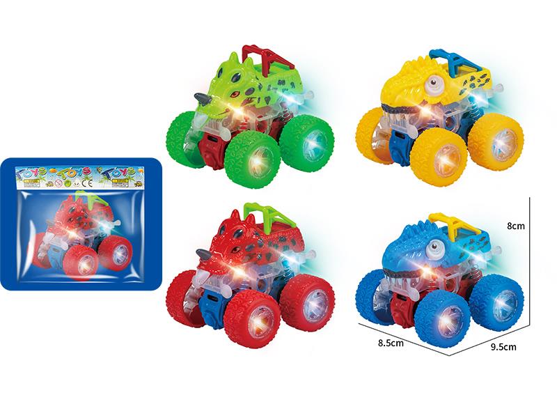 Dual Friction Stunt Dinosaur Off-Road Vehicle With Lights 1pcs