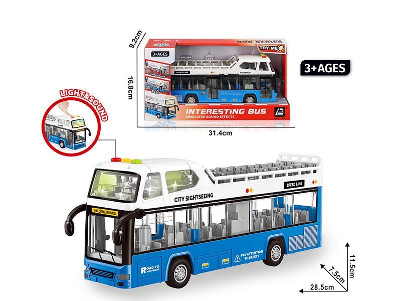 Friction Double-Decker Bus With Sound And Light
