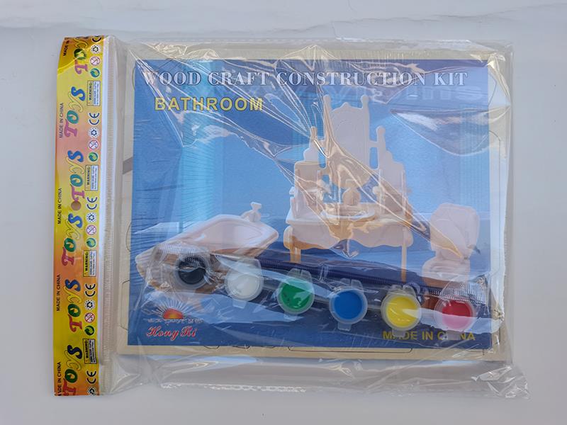 3D Wooden Puzzle DIY Color Drawing Toy