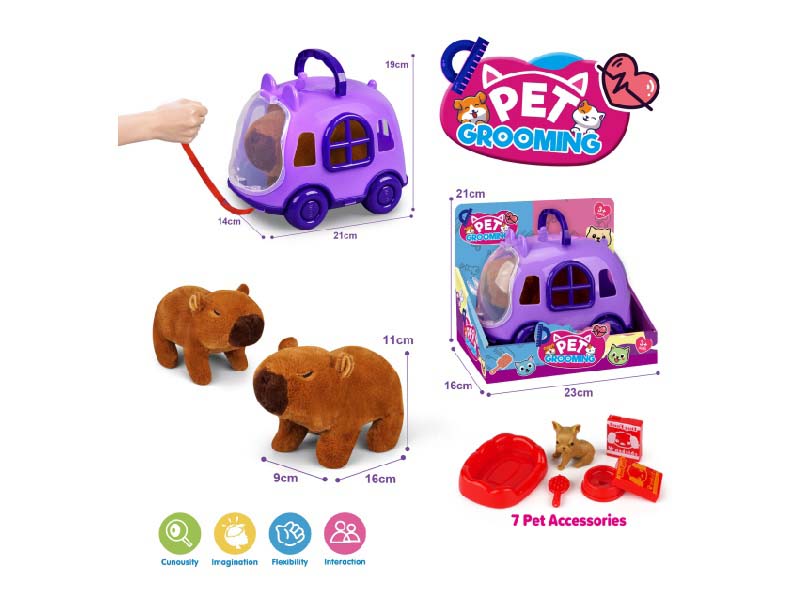 Purple Leash Bike + Electric Plush Otter + Accessories