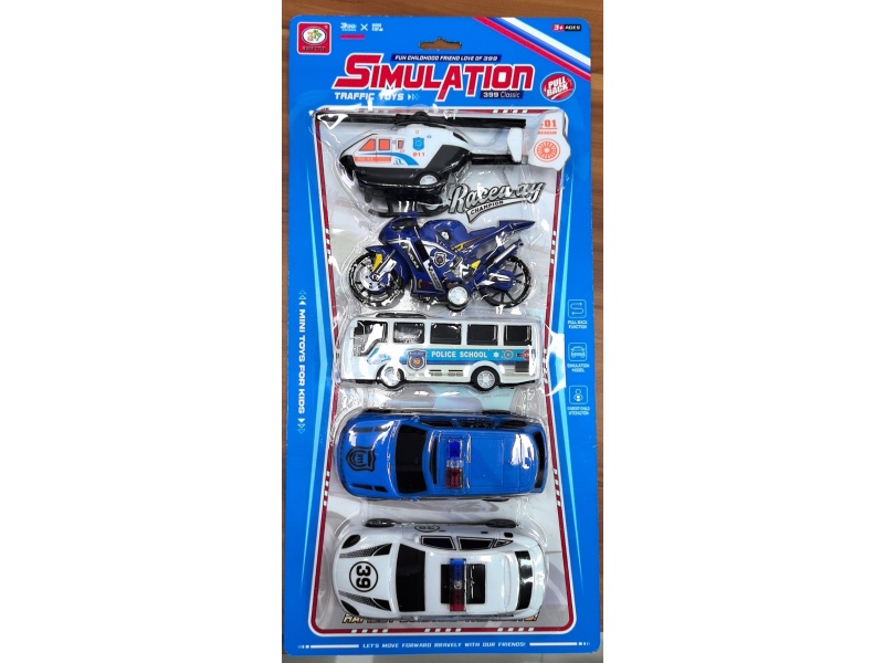Return Power Police Car Set (A.B Models Randomly Included)