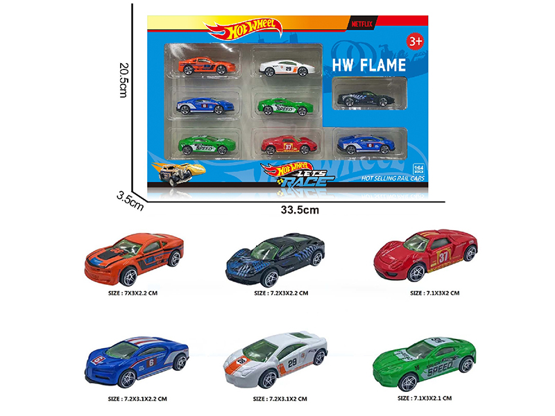 1:64 Alloy Sports Cars 10PCS