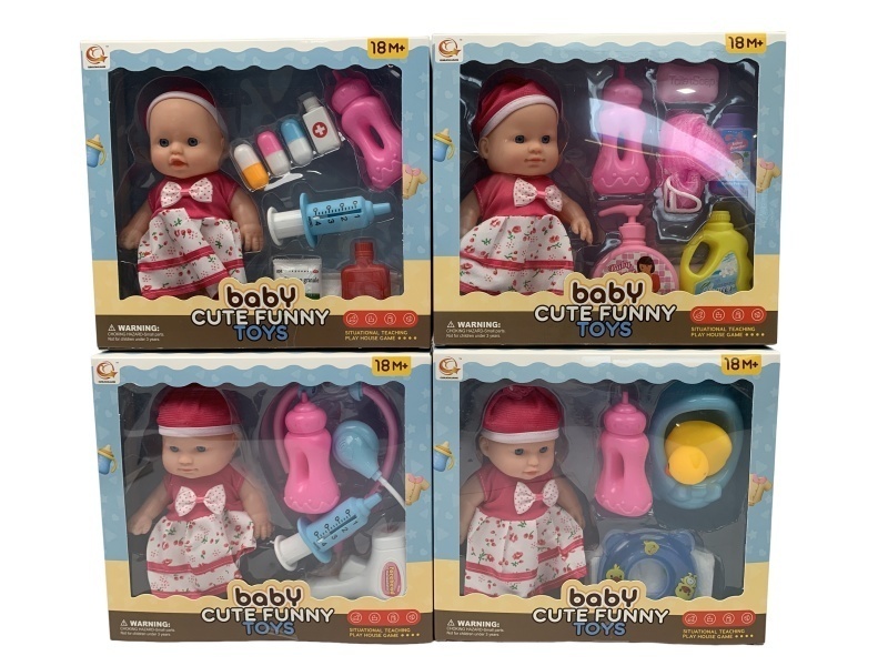Four Mixed Sets Of 8-Inch Plush Toys With Ic