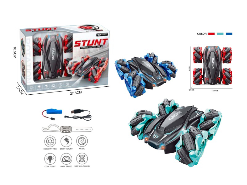 Double-Sided Stunt Remote Control Car (Handle Remote Control + Watch Remote Control)