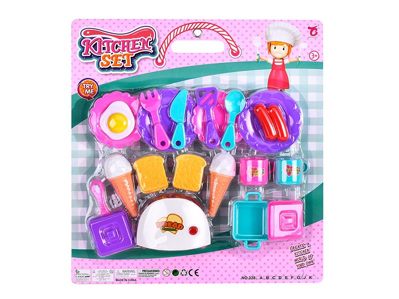Tableware+Bread Maker Kitchen Toys