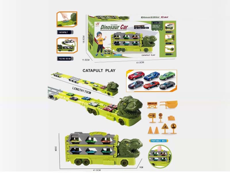 Catapult Dinosaur Track Car
