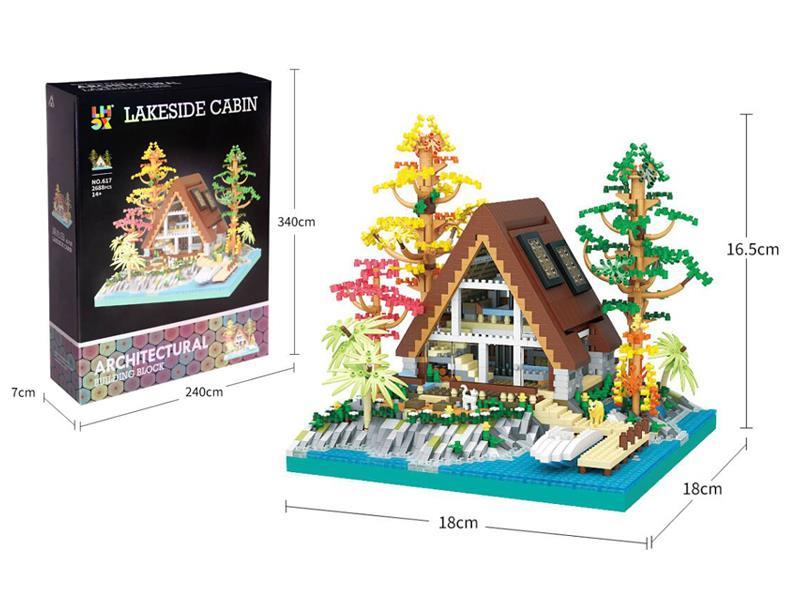 2688PCS Wooden House Building Blocks In Huxin Island