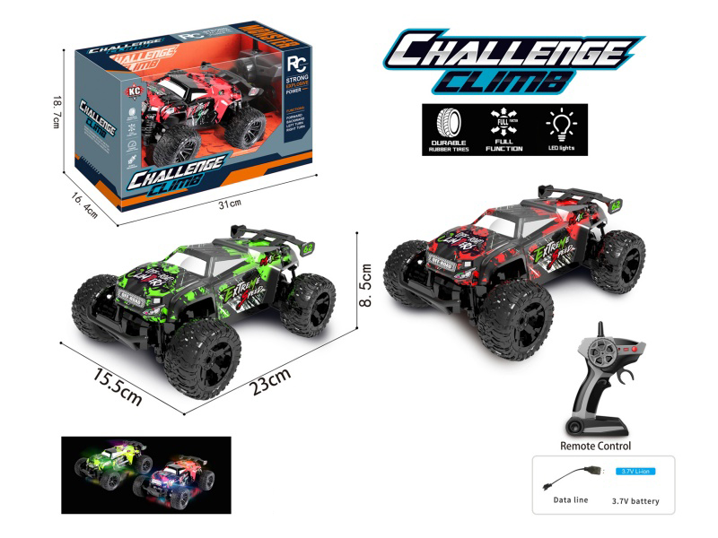 2.4G 1:18 4Ch High-Speed Off-Road Remote Control Vehicle (Lights, Battery Included)