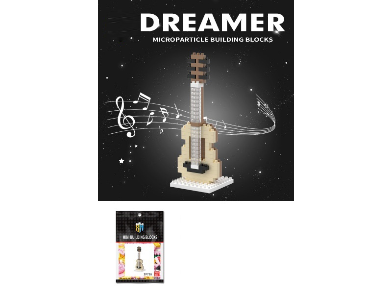 Musical Instrument Series: 88 PCS Of Building Block Acoustic Guitars