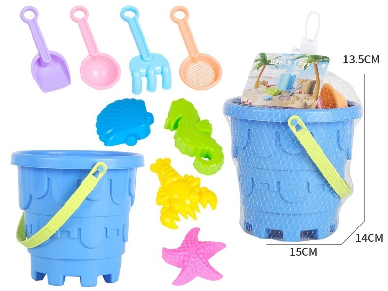 Castle Beach Bucket, Terrifying Marine Animals 9-Piece Set
