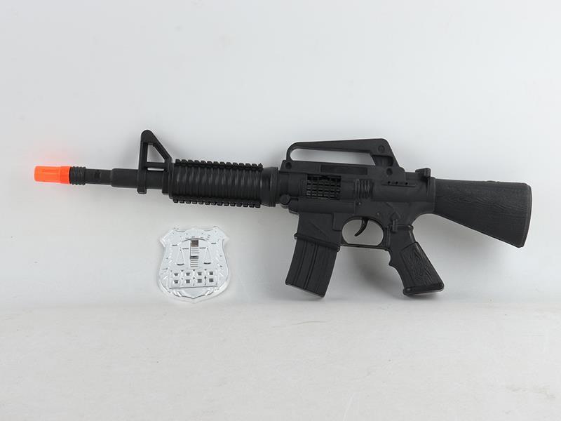 Solid Flint Gun+Police Emblem