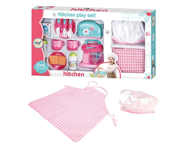 Kitchen Set + Chef Hat, Apron