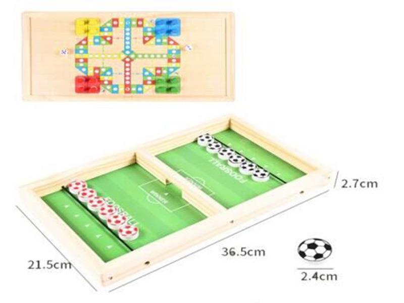 Wooden Small Size Football Puck Game