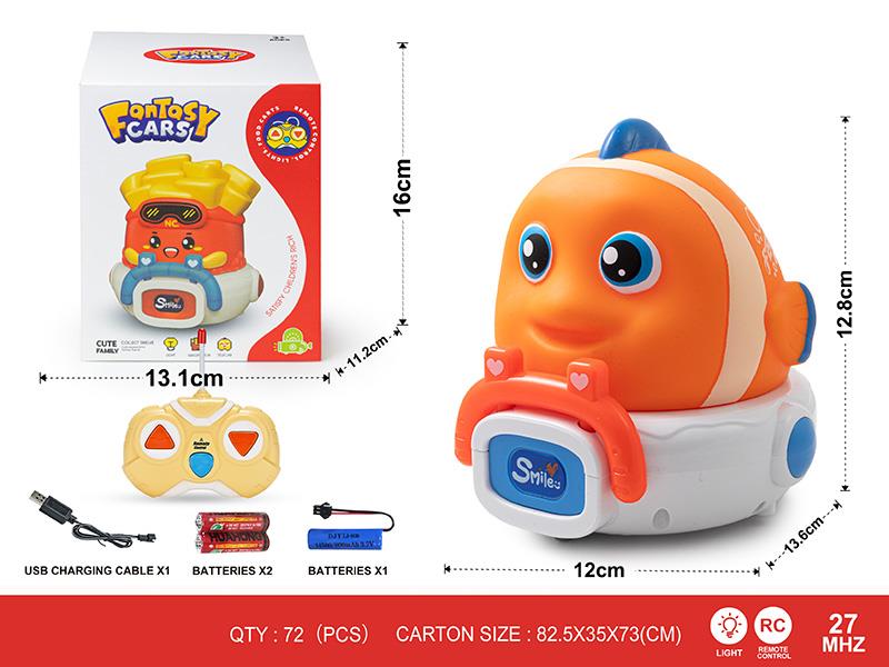 27Mhz 2-Channel Remote Control Vinyl Clownfish Car(With Lights)Including Batteries