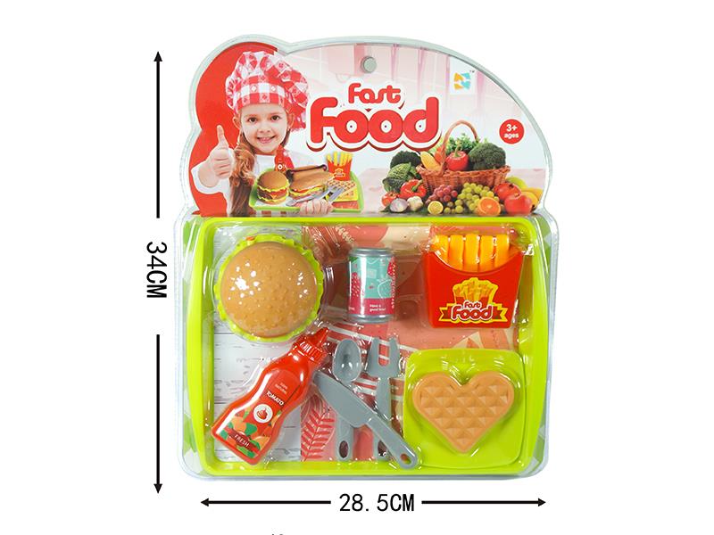 Simulation Hamburger French Fries Waffle Set