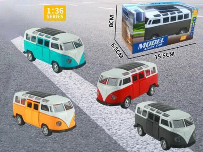 Pull Back Alloy Bus