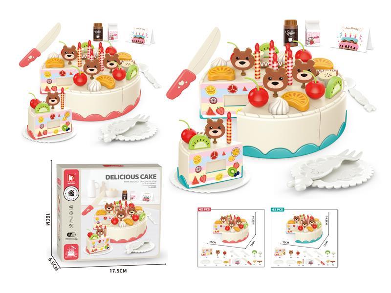 42PCS Pink Cake Toy