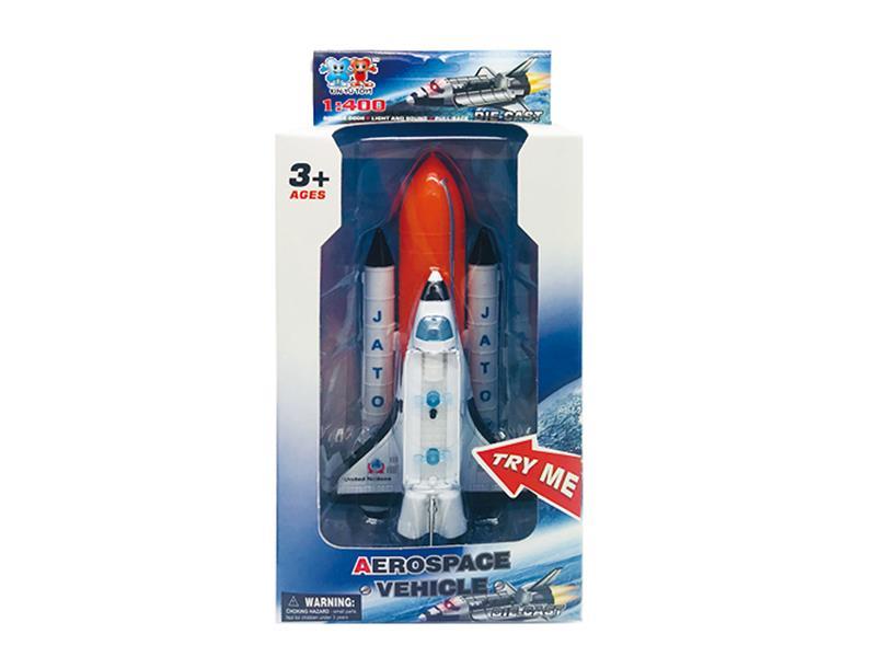 Pull Back Alloy Aerospace Vehicle With Light And Music