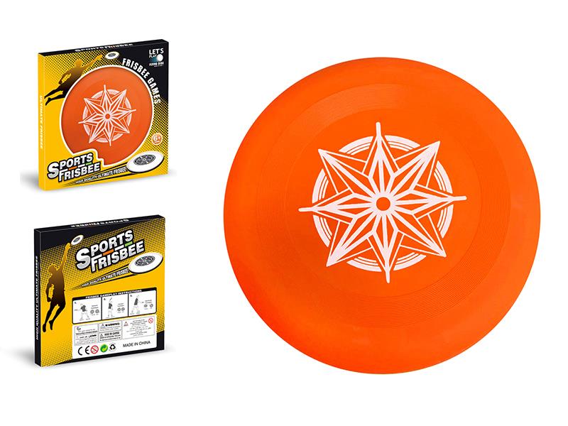 Five pointed Star Pattern Orange Frisbee Toy