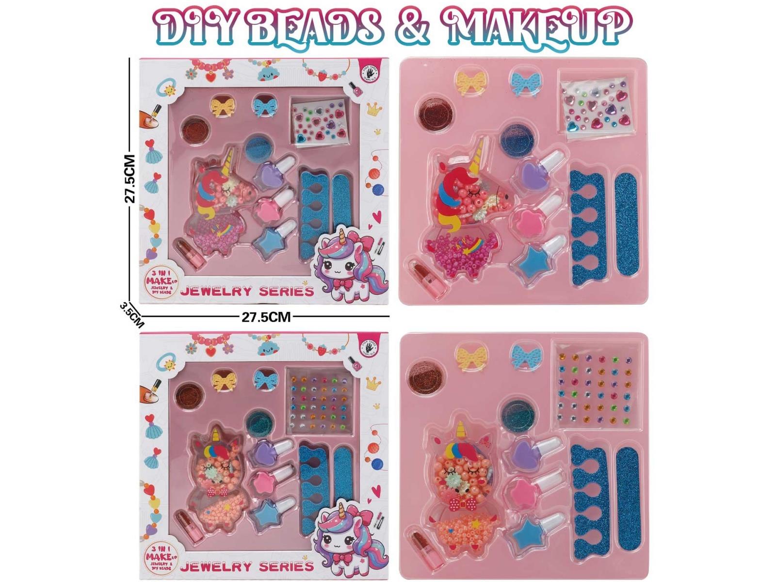 Unicorn Millet Beads + Makeup + Jewelry Set Box