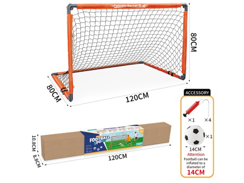 Orange Folding Football Goal +14CM Football